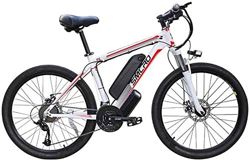 Electric Bike : Electric Snow Bike, 26'' Electric Mountain Bike 48V 10Ah 350W Removable Lithium-Ion Battery Bicycle Ebike for Mens Outdoor Cycling Travel Work Out And Commuting Lithium Battery Beach Cruiser for Adult