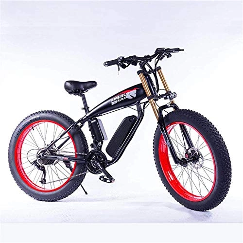 Electric Bike : Electric Snow Bike, 26" Electric Mountain Bike with Lithium-Ion36v 13Ah Battery 350W High-Power Motor Aluminium Electric Bicycle with LCD Display Suitable Lithium Battery Beach Cruiser for Adults