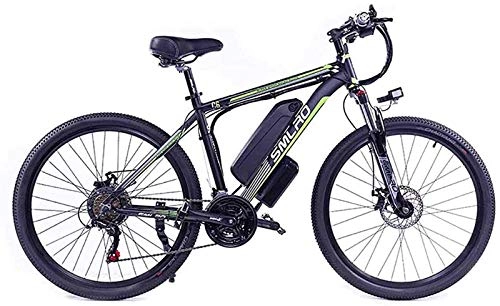 Electric Bike : Electric Snow Bike, 26 In Electric Bike for Adult 48V10AH350W High Capacity Lithium Battery with Battery Lock 27 Speed Mountain Bicycle with LCD Instrument and LED Headlights Commute E-bike Lithium Ba