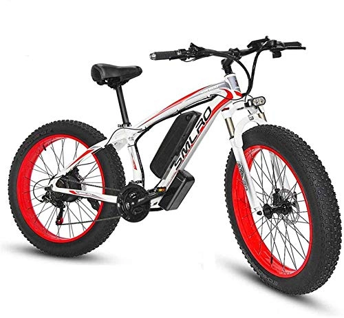 Electric Bike : Electric Snow Bike, 26 Inch Electric Snow Bike 48V 13Ah Large Capacity Removable Battery, Aluminum Alloy Frame, Endurance Up To 60-70Km for Student, for Riders of Different Lithium Battery Beach Cruise