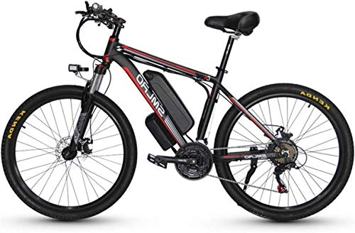 Electric Bike : Electric Snow Bike, 350W Electric Bike Adult Electric Mountain Bike, 26" Electric Bicycle with Removable 10Ah / 15AH Lithium-Ion Battery, Professional 27 Speed Gears Lithium Battery Beach Cruiser for Ad