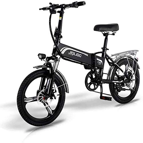 Electric Bike : Electric Snow Bike, Adult Mountain Electric Bike, 350W 48V Lithium Battery, Aluminum Alloy 7 Speed Foldable Electric Bicycle 20 Inch Magnesium Alloy Wheels Lithium Battery Beach Cruiser for Adults