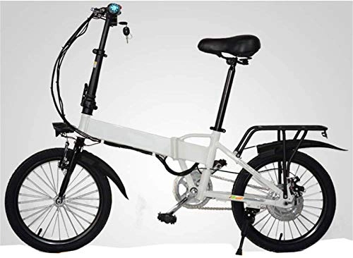 Electric Bike : Electric Snow Bike, Commute Ebike, 300W 18 Inch Adults Folding Electric Bike with Remote Control System And Rear Seat 48V Removable Battery Rear Disc Brake Unisex Lithium Battery Beach Cruiser for Adu