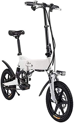 Electric Bike : Electric Snow Bike, Electric Bicycle 14 Inch Aluminum Electric Bicycle with Pedal for Adults And Teens, 16" Electric Bike with 36V / 5.2AH Lithium-Ion Battery, Maximum Load 120Kg Lithium Battery Beach C