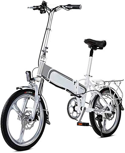 Electric Bike : Electric Snow Bike, Electric Bicycle, 20-Inch Soft Tail Folding Bicycle, 36V400W Motor / 10AH Lithium Battery / Aluminum Alloy Frame / USB Mobile Phone Charging / LED Headlight / Ladies City Bicycle Lithium Bat