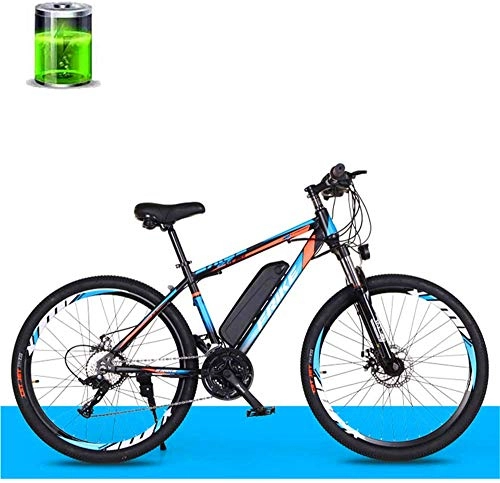 Electric Bike : Electric Snow Bike, Electric Bicycle, 26 Inch Electric Mountain Bike Adult Variable Speed Off-Road 36V250W Motor / 10AH Lithium Battery 50Km, 27-Speed City Bike Lithium Battery Beach Cruiser for Adult