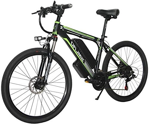 Electric Bike : Electric Snow Bike, Electric Bike Electric Mountain Bike 350W Ebike 26" Electric Bicycle, Adults Ebike with Removable 10 / 15Ah Battery, Professional 27 Speed Gears Lithium Battery Beach Cruiser for Adu