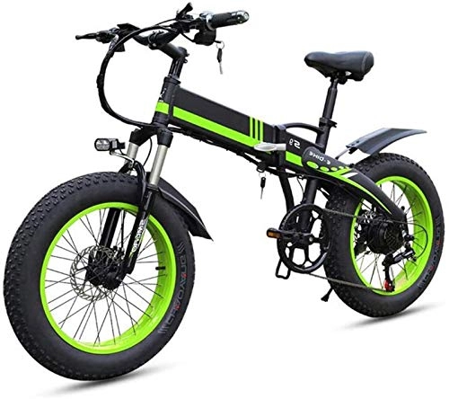 Electric Bike : Electric Snow Bike, Electric Bike Folding E-Bike 350W Motor Electric Mountain Bike for Adults Bicycle / Commute Ebike, Professional 7 Speed Transmission Gears LED Display E-MTB for Men Women Lithium Bat