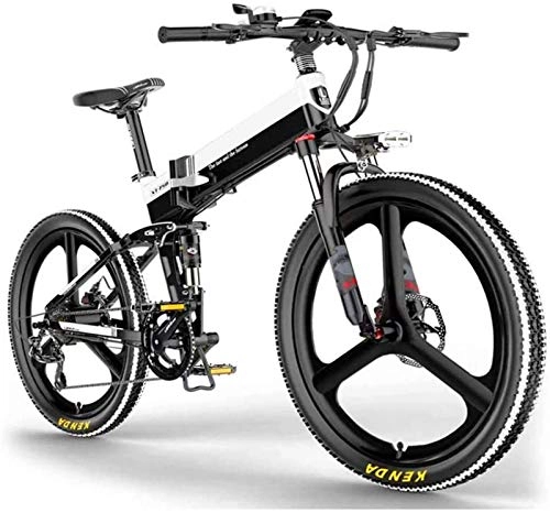 Electric Bike : Electric Snow Bike, Electric Bike for Adults 48V 10Ah Lithium-Ion Removable Battery, Aluminum Alloy Frame And The Ultra-Light Magnesium Alloy Wheel, Have Three Built-In Riding Modes Lithium Battery Be