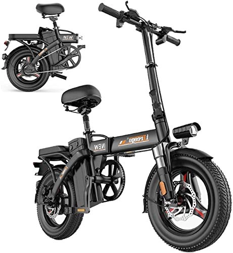 Electric Bike : Electric Snow Bike, Electric Bike for Adults, Foldable Electric Bicycle Commute Ebike with 280W Motor, 14 Inch 48V E-Bike with 8-36Ah Lithium Battery, City Bicycle Max Speed 25 Km / H, Disc Brake Lithiu