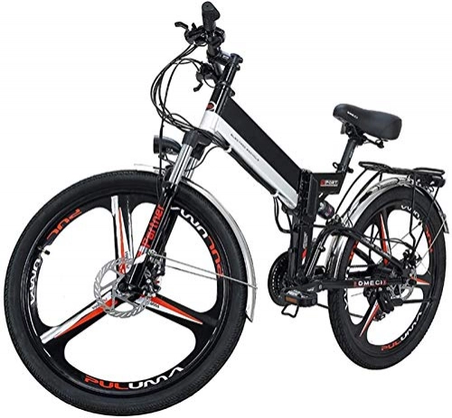 Electric Bike : Electric Snow Bike, Electric Bikes for Adults, Mountain Ebike Bicycles Aluminum Alloy Frame Disc Brakes LCD Screen Three Riding Mode Disc Brake for Adult Mens Women 300W 48V Lithium Battery Beach Crui