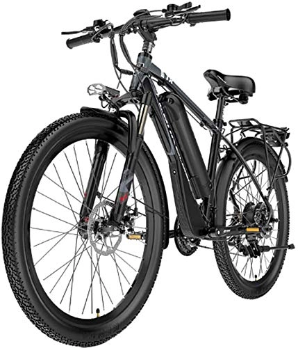 Electric Bike : Electric Snow Bike, Electric Mountain Bike, 400W 26'' Waterproof Electric Bicycle with Removable 48V 10.4AH Lithium-Ion Battery for Adults, 21 Speed Shifter E-Bike Lithium Battery Beach Cruiser for Ad