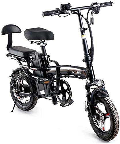 Electric Bike : Electric Snow Bike, Folding Electric Bike 14" Super Lightweight Urban Commuter Folding E-Bike, Three Modes Riding, Portable Easy to Store, LED Display Electric Bicycle 400W Motor Lithium Battery Beach