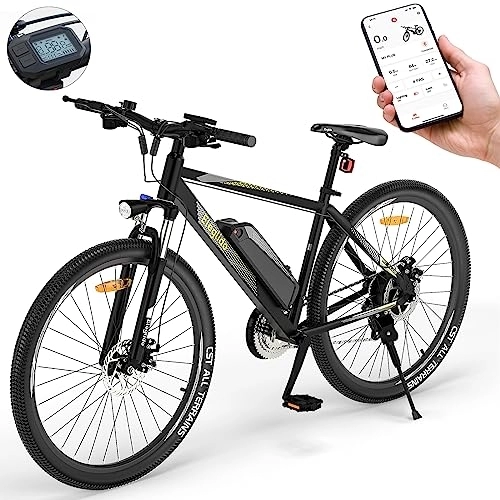 Electric Bike : Eleglide Electric Bike, M1 Plus E Mountain Bike, 27.5" Electric Bicycle Commute E-bike with 36V 12.5Ah Removable Battery, LCD Display, Dual Disk Brake, Shimano 21 Speed, MTB for Adults (27.5''-APP)
