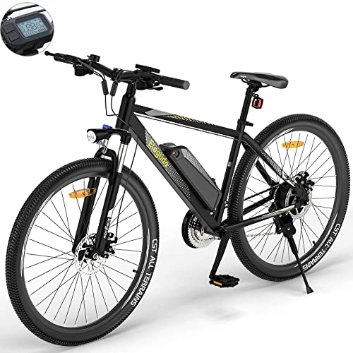 Electric Bike : Eleglide Electric Bike, M1 Plus E Mountain Bike, 27.5" Electric Bicycle Commute E-bike with 36V 12.5Ah Removable Battery, LCD Display, Dual Disk Brake, Shimano 21 Speed, MTB for Teenagers and Adults
