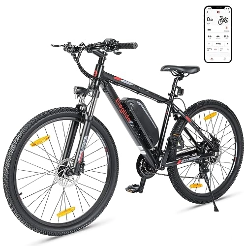 Electric Bike : Eleglide M2 Electric Bike, E Mountain 27.5''x2.35'' Bicycle Commute E-bike with 36V15Ah Removable Battery, LCD Display, Dual Hydraulic Disk Brake, Shimano 24 Speed, MTB APP, Black, 27.5''x18
