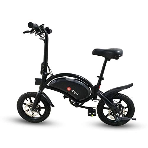 Electric Bike : Enegitech DYU D3F Folding Electric Bike, Max Speed 25 km / h Smart Mountain Bike, 36V 240W with 10Ah Lithium-Ion Battery Dual Brakes Aluminum Alloy Bicycle Removable with 3 Riding Modes