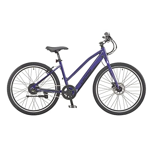 Electric Bike : ENERJ 26” Electric Bikes for Girls, Alloy e-bike with inbuilt battery design, Shimano 8 speed gear, Ergonomic High Density MTB Saddle & Designed for Ladies (Purple Color)