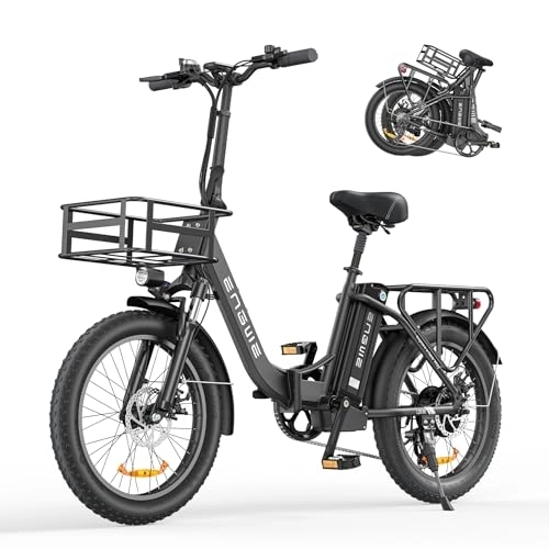 Electric Bike : ENGWE Electric Bike L20 SE 20" Folding Electric Bike 7-Speed Ebike for Adults, Removable 36V 15.6Ah Battery