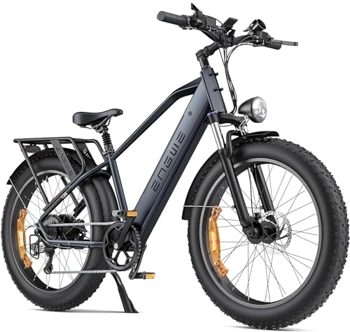 Electric Bike : ENGWE Electric Bikes for Adults E26 Electric Bicycle 26 "x4 Fat Wheels, 48V 16AH Battery, Urban Commuter Ebike, 7-Speed Hydraulic Disc Brake