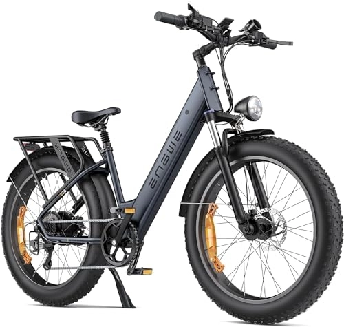 Electric Bike : ENGWE Electric Bikes for Adults E26 ST Electric Bicycle 26 "x4 Fat Wheels, 48V 16AH Battery, Urban Commuter Ebike, 7-Speed Hydraulic Disc Brake