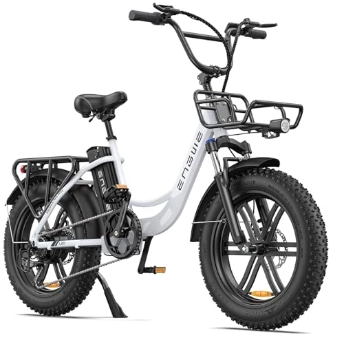 Electric Bike : ENGWE MTB Electric Bike for Adults 20" Fat Tire E-Bike with 48V 13AH Battery, 7-Speed, Dual Shock Absorber Perfect for Commuting and Off-Road Adventures