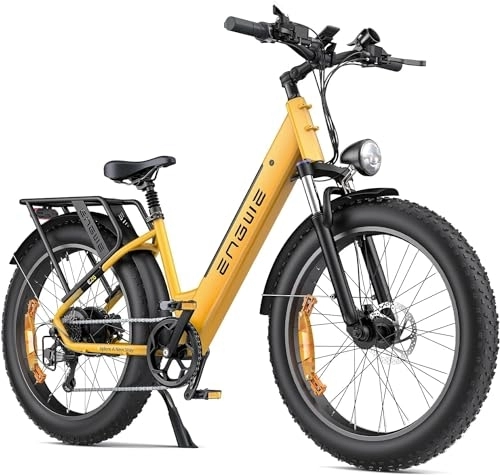 Electric Bike : ENGWE MTB Electric Bikes for Adults E26 ST Electric Bicycle 26 "x4 Fat Wheels, 48V 16AH Battery, Urban Commuter Ebike, 7-Speed Hydraulic Disc Brake
