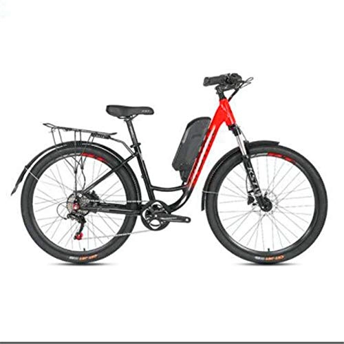 Electric Bike : Erik Xian Electric Bike Electric Mountain Bike 27.5 inch Electric Bikes, 48V10A LCD digital display Bikes shock Front fork City commute Adult Bike for the jungle trails, the snow, the beach, the hi