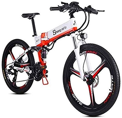 Electric Bike : Erik Xian Electric Bike Electric Mountain Bike Fast Electric Bikes for Adults 26 Inch Folding Electric Mountain Bike Bicycle Electric for the jungle trails, the snow, the beach, the hi