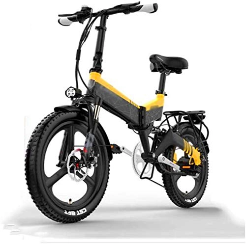 Electric Bike : Erik Xian Electric Bike Electric Mountain Bike Folding Electric Bikes, 20 Inch Tires Off-Road Bicycle Adult Men Women Bike Outdoor Cycling, Red for the jungle trails, the snow, the beach, the hi