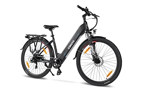 Electric Bike : ESKUTE Polluno Electric City Bike 28”Electric Bicycle Bafang Motor 250W Samsung Cell Lithium-ion Integrated Battery 36V 14.5Ah for Adults, Shimano 7 Speed, Range 65 miles