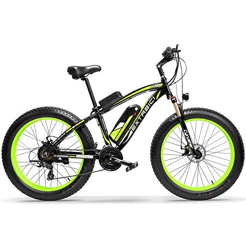Electric Bike : Extrbici 48V 500W / 1000W Fat Wheel Electric Bicycle Suitable For Mountain Snow Highway And Other Road Conditions (green uk 1000w)