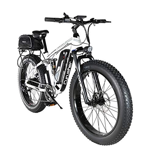 Electric Bike : Extrbici 48V 750W Electric Mountain Bike 26inch Fat Tire e-Bike Beach Cruiser Mens Sports Mountain Bike Full Suspension Lithium Battery Hydraulic Disc Brakes Delivery from CHINA warehouse