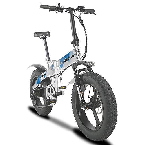 Electric Bike : Extrbici X2000Plus Blue 500W 48V 10AH 7 Speed Fat Tire Electric Mountain Bike (Blue)