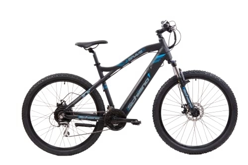 Electric Bike : F.lli Schiano Braver 27.5" E-Bike, Electric Mountain Bike with 250W Motor and removable 36V 11.6Ah Lithium Battery, with Shimano 24 Speeds, LCD Display, Blue