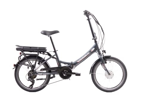 Electric Bike : F.lli Schiano E-Star 20", Folding Electric Bike for Adults with 250W Motor and 7 speeds, removable 36V 10.4Ah Lithium Battery, LED display, Anthracite color