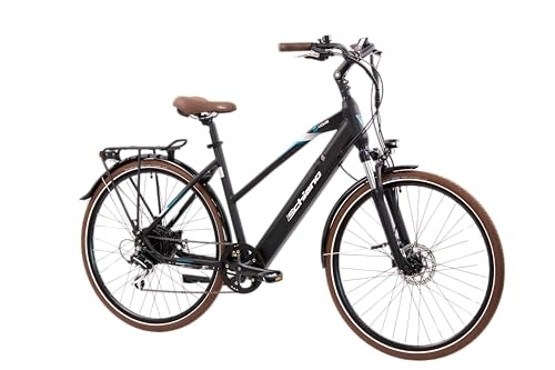 Electric Bike : F.lli Schiano E-Voke 28 inch electric bike , bikes for Adults , city bicycle for men / women / ladies with suspension fork, adult hybrid road e-bike with 36V battery , 250W motor and lights