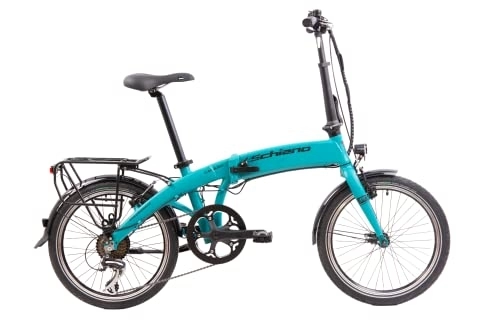 Electric Bike : F.lli Schiano Galaxy 20" E-Bike, Folding Electric Bike for Adults with 250w Motor and removable 36V 10.4Ah Lithium Battery, LCD display, 8 / 9 Speeds, in Blue