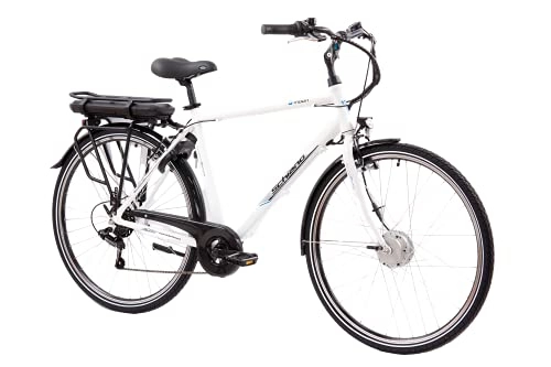 Electric Bike : F.lli Schiano Men's E-Moon E-Bike, White, XL