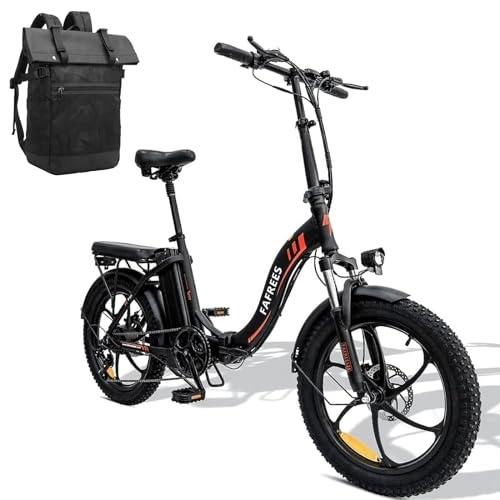Electric Bike : Fafrees 20'' Electric Bike for Adults, F20 Fat Tire Electric Bike with 36V 15AH Removable Battery, Foldable Bike for Women, Mountain Bike for Man, Shimano 7S, Weight Capacity 150kg (Black)