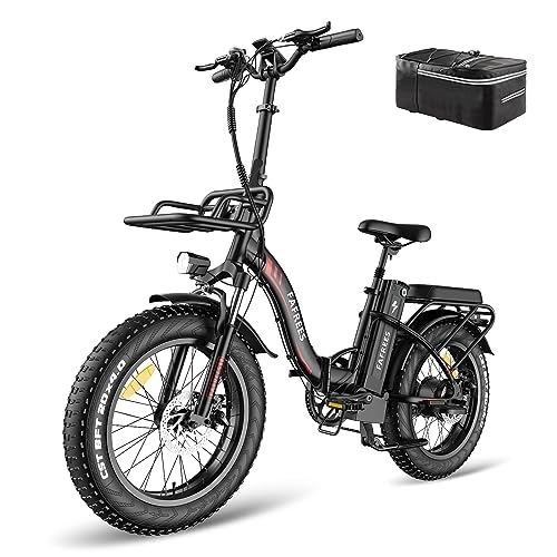 Electric Bike : Fafrees 20" Fat Tire Electric Bike, F20 MAX ebike with 48V 22.5Ah Removable Battery, Electric Bicycle Commute E-bike, LCD Display, Shimano 7 Speed, Folding bike for Adults (black)