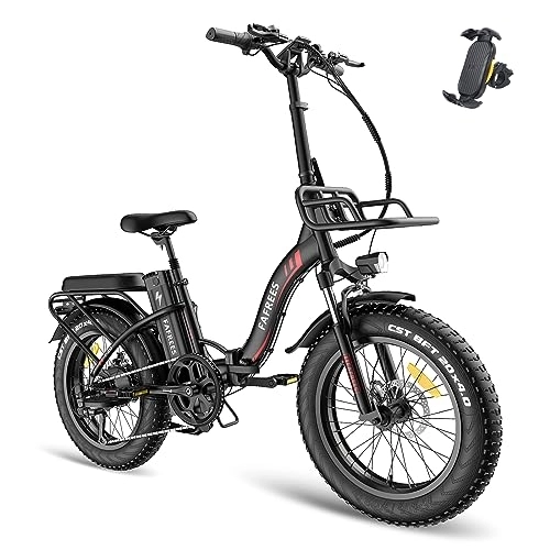 Electric Bike : Fafrees 20" Folding Electric Bike, Fat Tire E-bike, 48V 22.5Ah Battery Electric Bicycle with 3 Riding Modes City EBike, Height Adjustable, Unisex Adult (black)