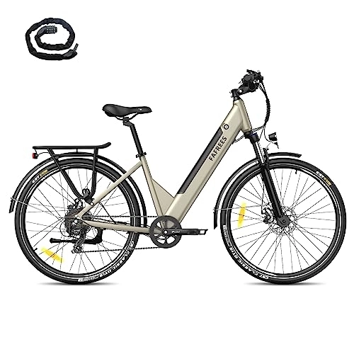 Electric Bike : Fafrees Electric Bike, 27.5 Inch E Bike, Pedal Assist City Bike with 36V 14.5Ah Electric Bike Battery, 250W, City E Bike for Adults (gold)