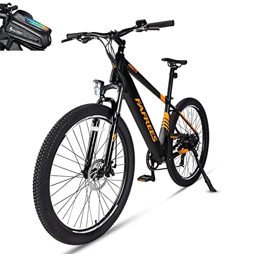 Electric Bike : Fafrees Electric Mountain Bike 27.5 Inch, Mens Electric Bike Motor 250W Removable Battery 36V / 10Ah 25km / h, MTB Electric Bicycle For Adults, Pedelec E-Bikes Shimano 7-Speed