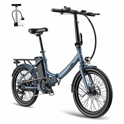 Electric Bike : Fafrees F20 LIGHT Electric Bicycle, 20 Inch Folding Electric Bike, 14.5Ah / 522Wh Battery E-bike, 250W City Electric Bike for Adults, Blue