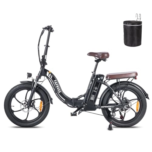 Electric Bike : Fafrees F20 PRO Electric Bike, 250W Folding Electric Bicycle, 20 * 3.0 Inch Fatbike, 36V / 18A Removable Battery Ebike, Range 70-130KM, Electric Mountain Bike for Adults (Black)