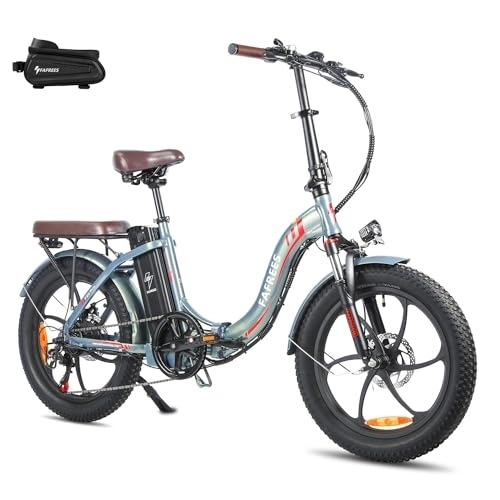 Electric Bike : Fafrees F20 PRO Fold Electric Bicycles, 250W City Electric Bikes, 20 * 3.0 Inch Fatbike, 36V / 18Ah Battery ebikes, Range 70-130KM, Electric Mountain Bikes for Adults, Green