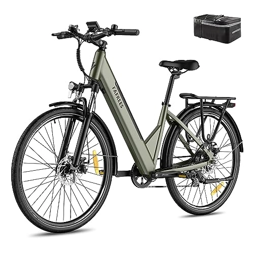 Electric Bike : Fafrees F28 PRO Electric Bicycle, 27.5 inch Electric City Bike, 250W Motor, 36V / 14.5Ah Battery, Power assist: 90-110KM, Shimano 7S, Electric Mountain Bike, Unisex Adult (Green)