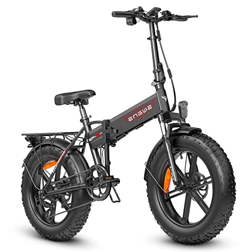 Electric Bike : Fafrees Foldable Electric Bicycle 48 V 12.8 Ah Removable Battery Beach Snow 20 inch Fat E-Bike Adult (black)