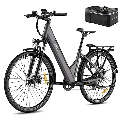 Electric Bike : Fafrees [ Official F28 PRO E Bike Mountain Bike 27.5 Inch 14.5 Ah Battery 110 km, 250 W Electric Bicycle Adult 25 km / h Shimano 7S, Ebike Brake Light 6 km / h Aid IP54, 3.5 inch LCD Display with App